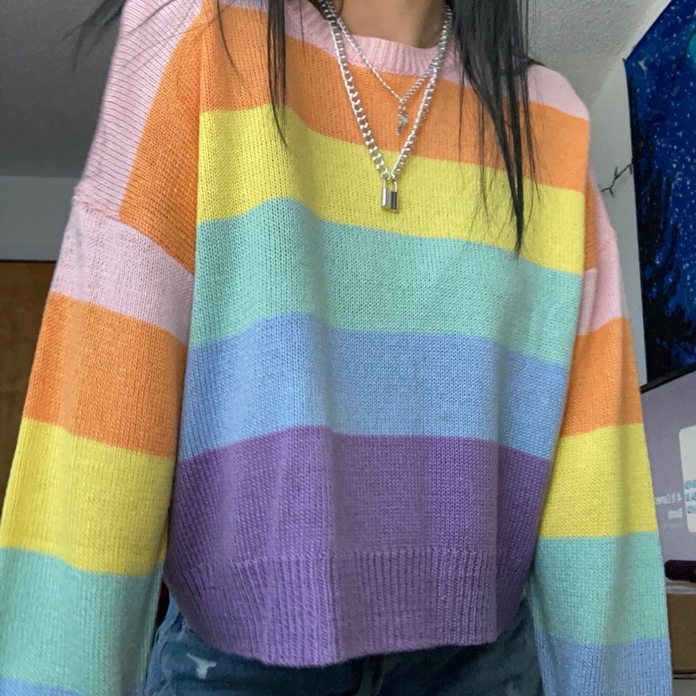 Forever 21 Rainbow Sweater